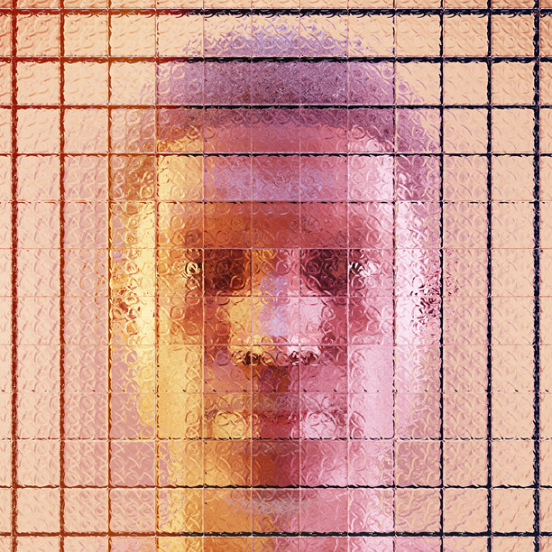 数字化头像头部，带有像素化效果图片下载