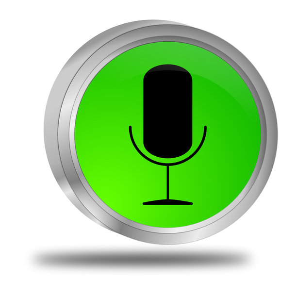 麦克风3D按钮插画图片下载