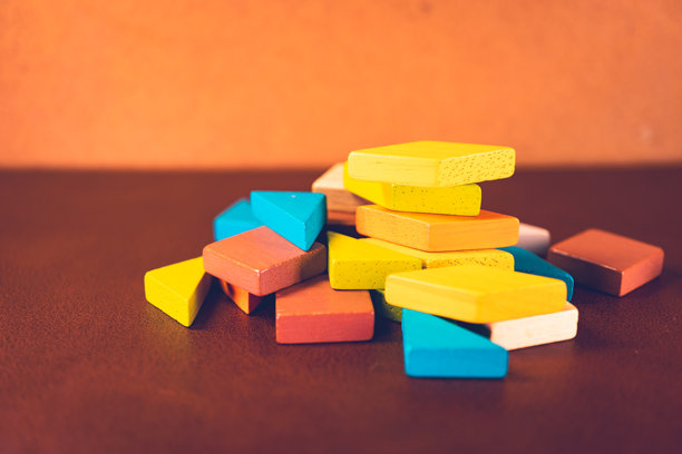 七巧板拼图特写图片下载