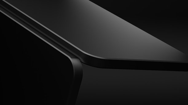 黑色简约灯光，智能手机板，抽象，戏剧性，现代，奢华，高端3D渲染图形设计元素背景素材图片下载