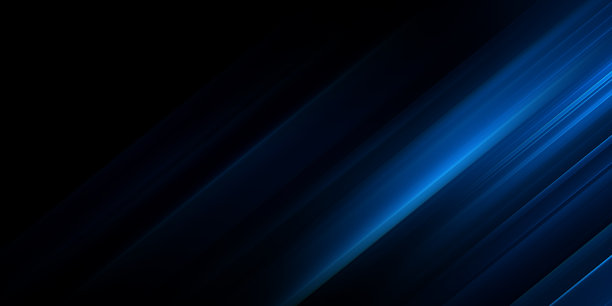 现代蓝色抽象高速光线运动效果在黑色背景上图片下载
