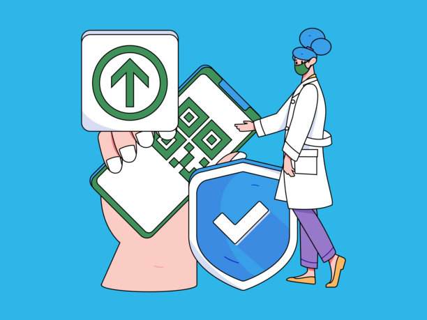 医务人员抗击疫情的扁平矢量概念手绘插图图片下载