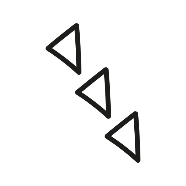 三角形箭头涂鸦。手绘元素用于商业演示和导航。图片下载