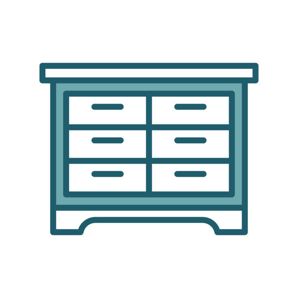 抽屉图标矢量设计模板，简单而干净图片下载