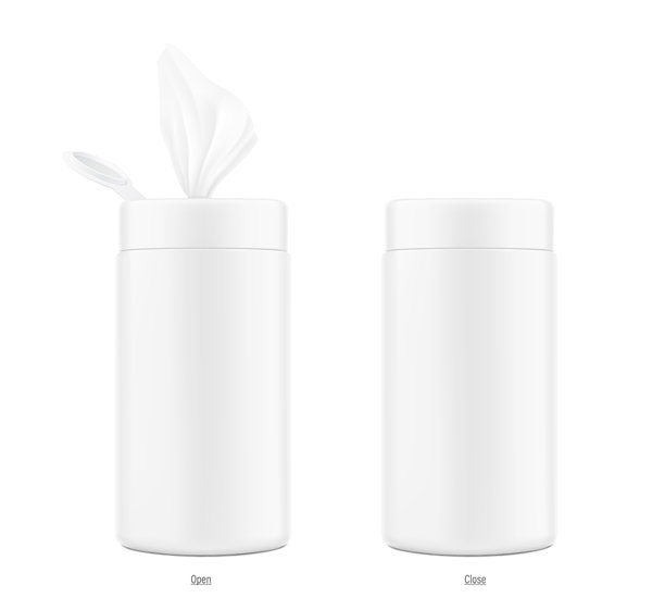 湿巾罐打开和关闭样机图片下载