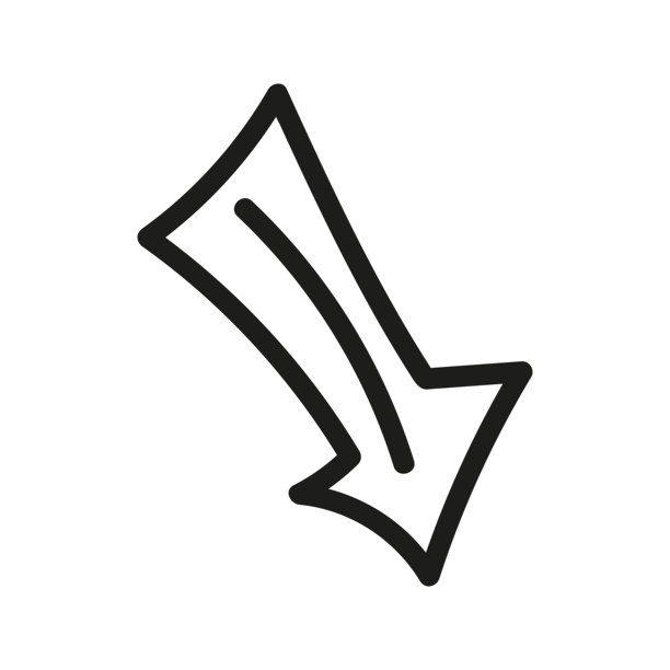 涂鸦箭头插图。手绘元素用于导航和演示。图片下载