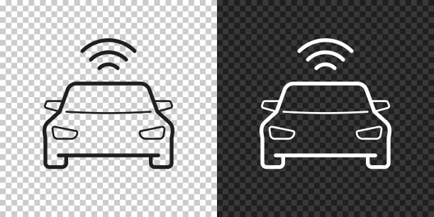 连接汽车。设计图标在空白背景上图片下载