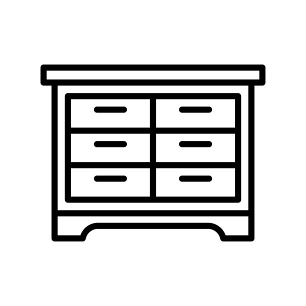 抽屉图标矢量设计模板，简单而干净图片下载