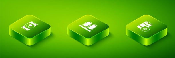 2.5D啤酒酿造过程、金属啤酒桶和啤酒罐图标矢量素材图片下载