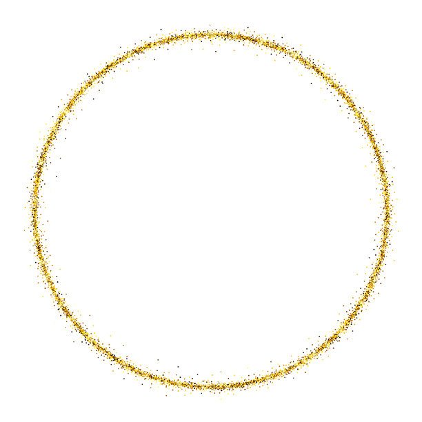 金色闪光圆形框架。圣诞节、派对、婚礼设计元素图片下载