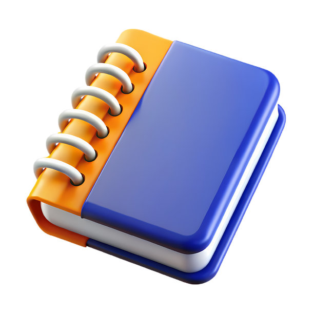 3D 明亮的笔记本图标图片下载
