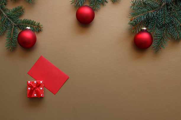 圣诞贺卡与圣诞装饰图片下载