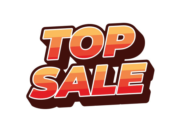 热销。具有引人注目的颜色的3D效果文字。图片下载