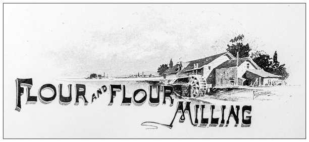 古老的图像：小麦粉磨制图片下载