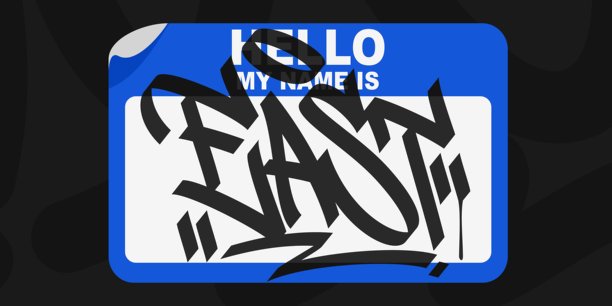 涂鸦风格贴纸你好，我的名字是一些街头艺术字母矢量插图图片下载