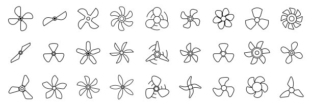 粉丝图标集。矢量图图片下载