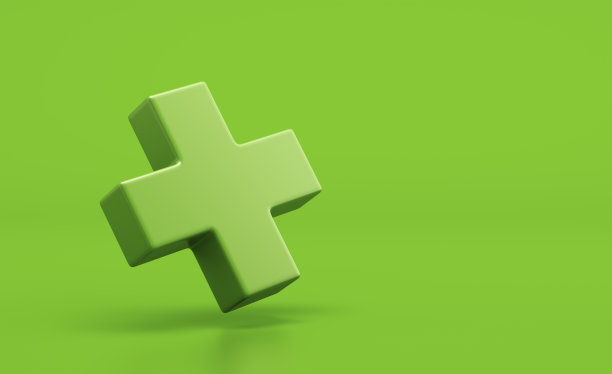 绿色背景上的绿色加号图片下载