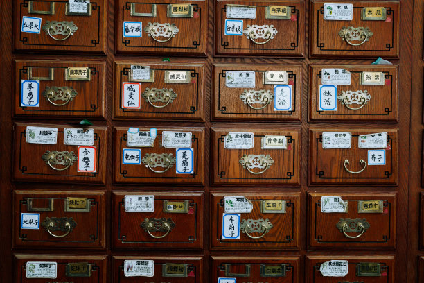 传统中医药系列：中药店药柜图片下载