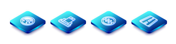 2.5D雷达目标监控、机场金属探测器、直升机停机坪和机场跑道图标矢量素材图片下载