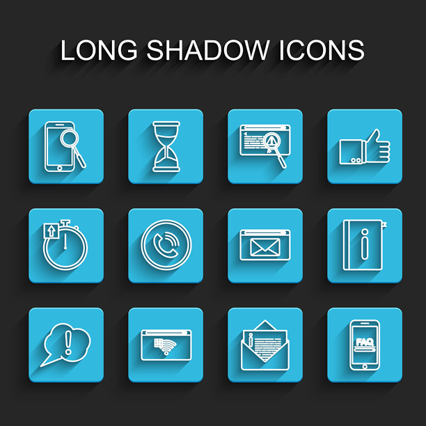 语音气泡感叹号、无网络连接、手机诊断、信封、常见问题解答信息、电话、用户手册以及邮件和电子邮件图标线条设计矢量素材图片下载