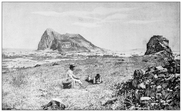 古代图片：美西战争期间的西班牙南部，直布罗陀图片下载