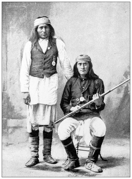 古董图片：北美原住民，圣卡洛斯阿帕奇人图片下载