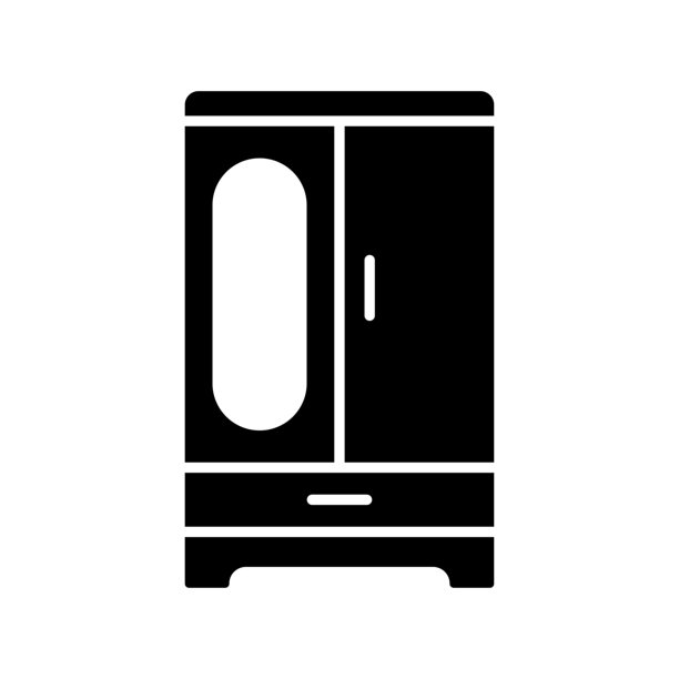 衣柜图标矢量设计模板，简洁图片下载