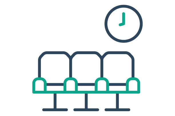 大堂图标。线条图标风格。带时钟的椅子。与接待相关的图标。酒店元素矢量插图。图片下载