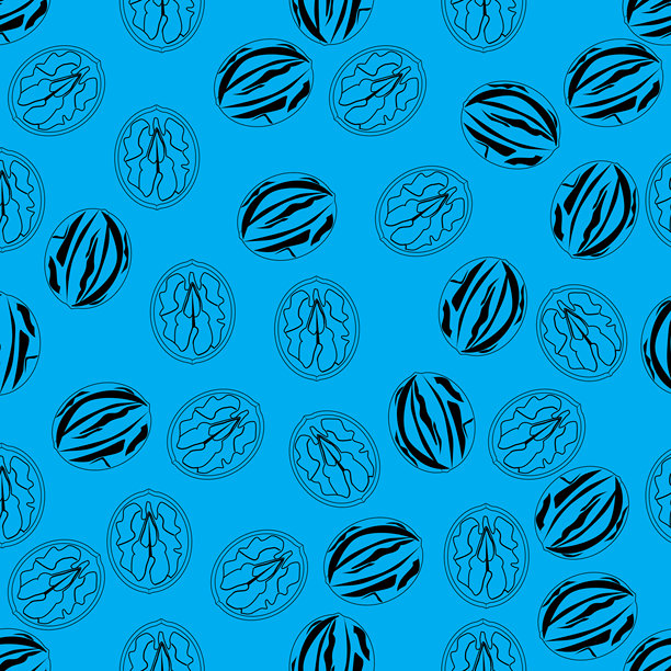 胡桃无缝图案图片下载