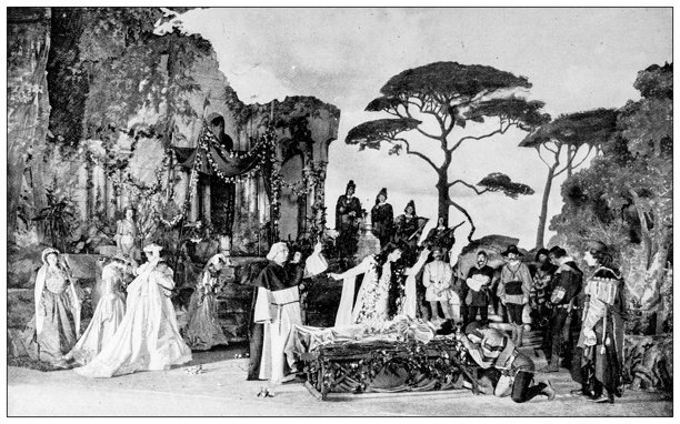 古董图像：戏剧《女暴君》图片下载