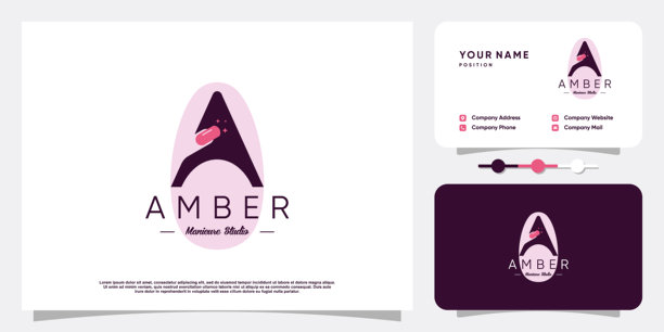 创意美甲Logo设计矢量素材图片下载