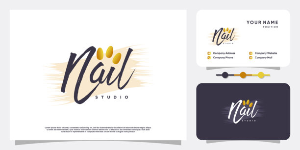 创意美甲Logo设计矢量素材图片下载