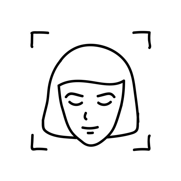 面部识别概念图标图片下载