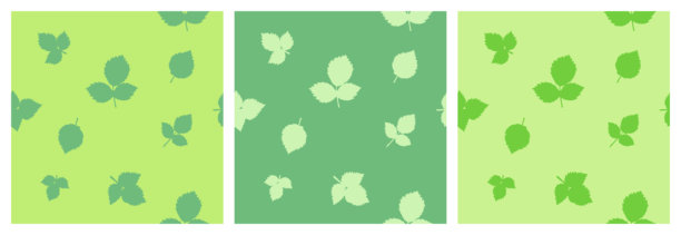 有机绿色叶子无缝图案图片下载