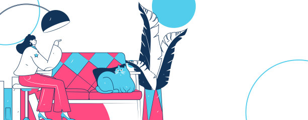 室内角色场景扁平矢量概念手绘插图图片下载