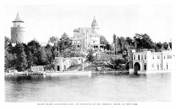 亚历山大湾的心形岛，乔治·博尔特住宅，圣劳伦斯海道，美国纽约图片下载