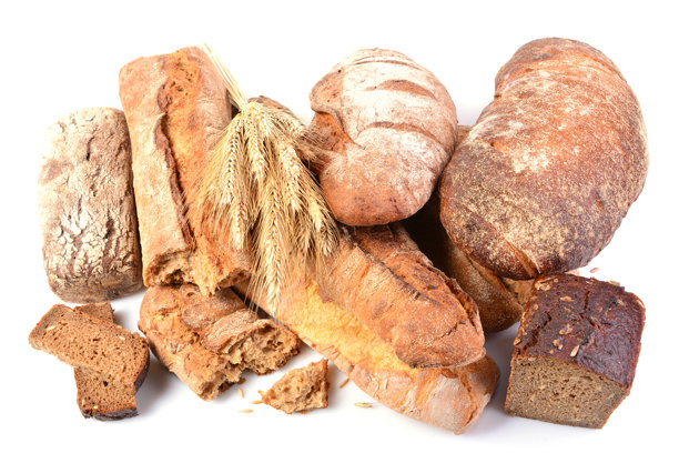 白色背景上的面包图片下载