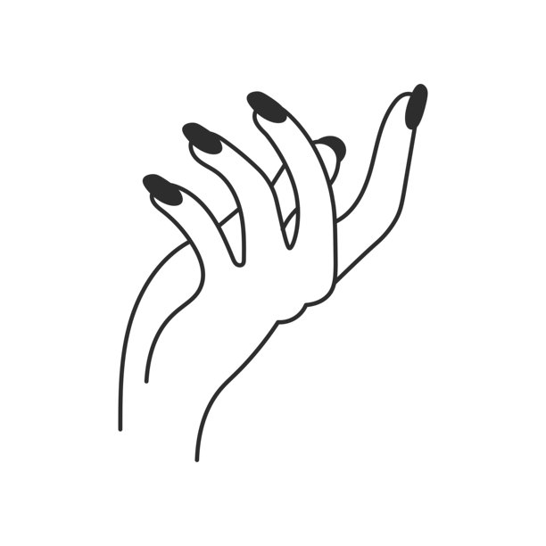 优雅的女性手指与修长的指甲图片下载