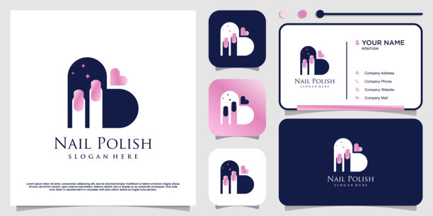 创意美甲Logo设计矢量素材图片下载