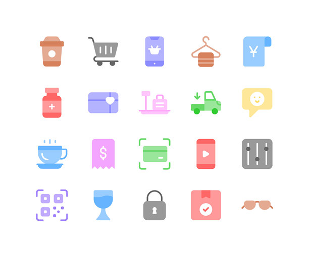 看看这个令人惊叹的电子商务和购物图标。图片下载