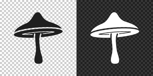 蘑菇。设计图标，背景为空白图片下载