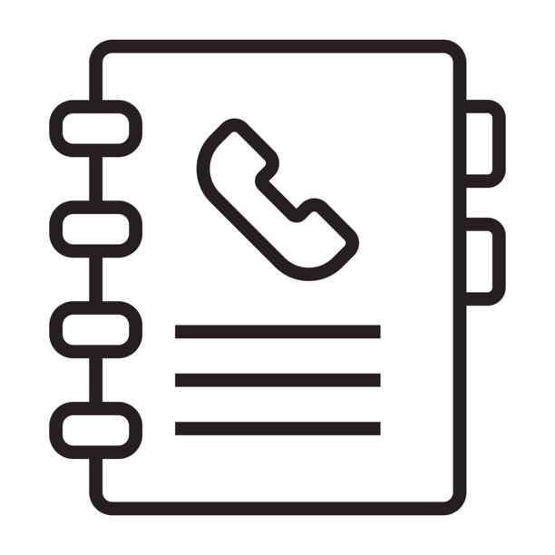 联系人书线条图标。图片下载