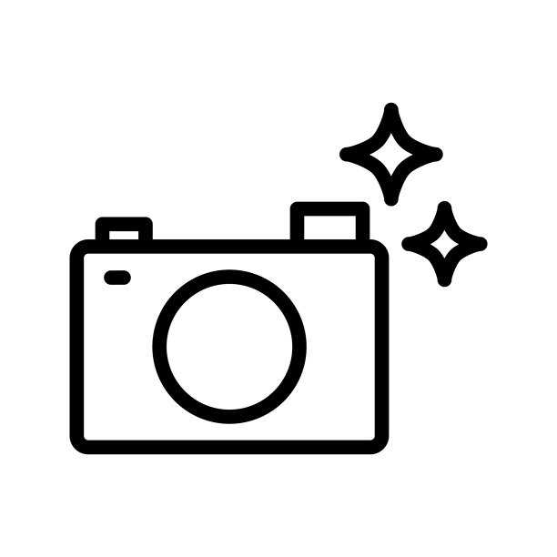 相机图标，创意相关的线性矢量图标图片下载