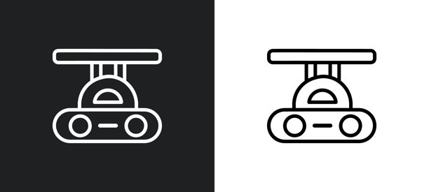 高速管道轮廓图标，黑白色。来自人工智能系列的高速管道平面图标，适用于网页、移动应用和用户界面。图片下载