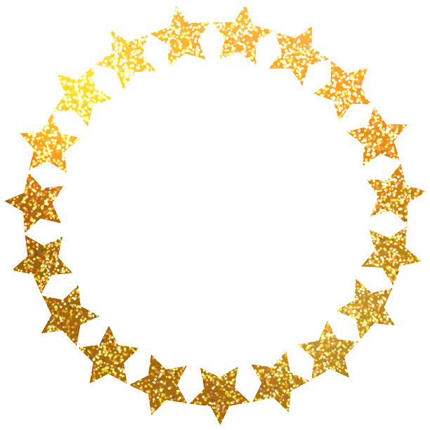 可爱的闪亮星星框架图片下载