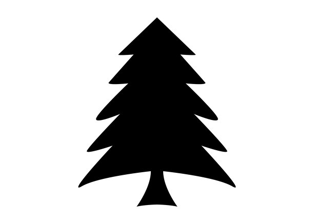 简单的圣诞树插图，矢量素材04图片下载