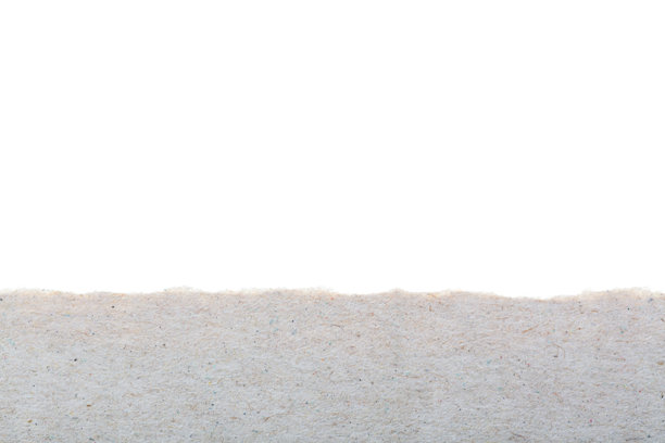 撕裂的纸板边缘在白色背景上孤立展示图片下载