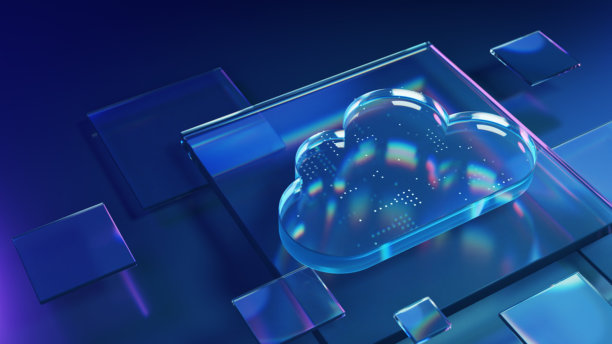 未来主义3D云计算技术概念插图图片下载