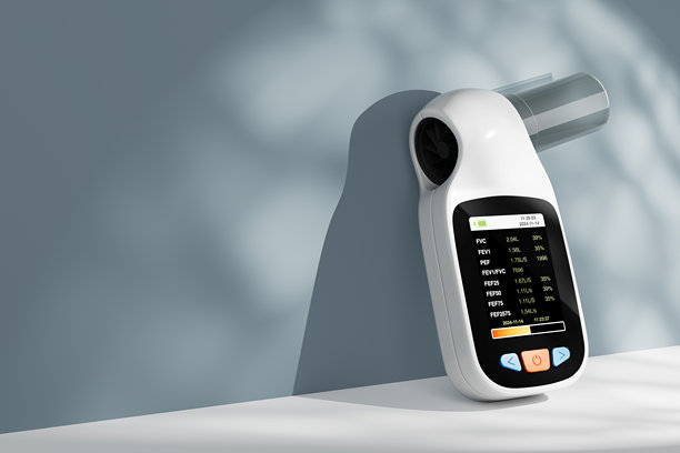 电子医疗肺功能测量仪，3D渲染图图片下载