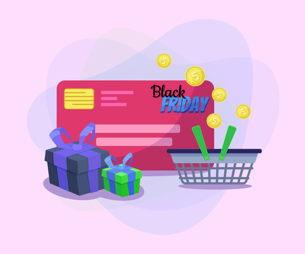 黑色星期五字母印刷在信用卡上图片下载